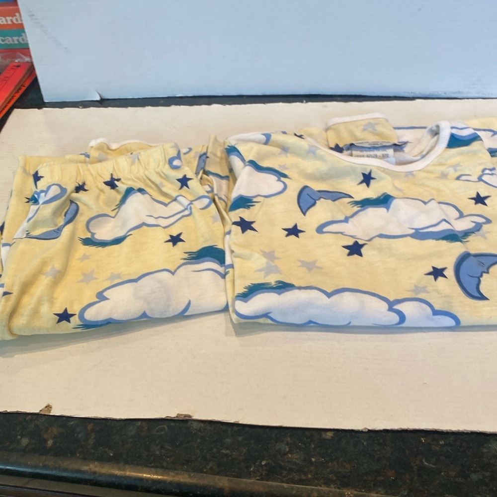 NWOT Friends of the Heart, Yellow Moon, Stars, Clouds PJ Set